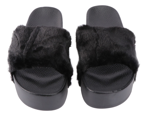 Pantuflas De Plataforma Con Punta Abierta, Zapatillas De Pie