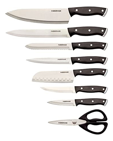Juego De Bloques De Cuchillos Farberware Edgekeeper Con Trip