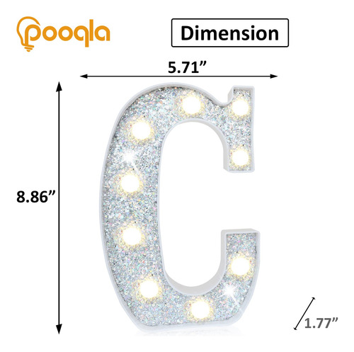 Luces Led Con Letras En Forma De Marquesina, Luz Nocturna Po