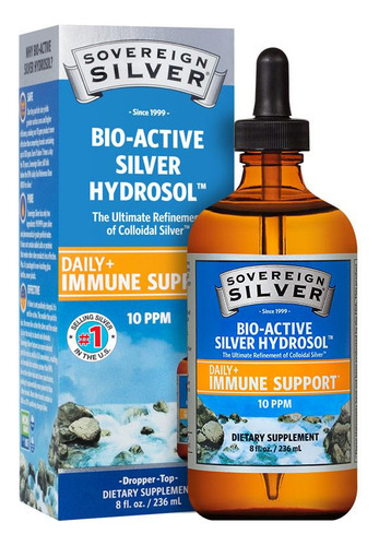 Sovereign Silver Bio-active Hydrosol Dropper 236ml Sabor Sin Sabor