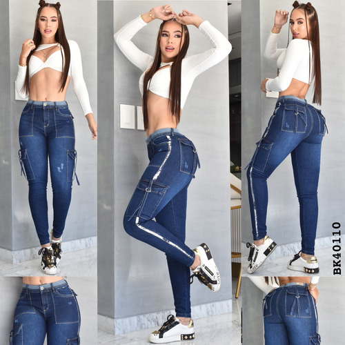 Pantalon Jeans Para Dama Levanta Cola Moda Colombiana