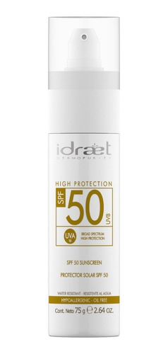 Nuevo Protector Solar Spf50 Uvb/uva Hipoalgergenico Idraet