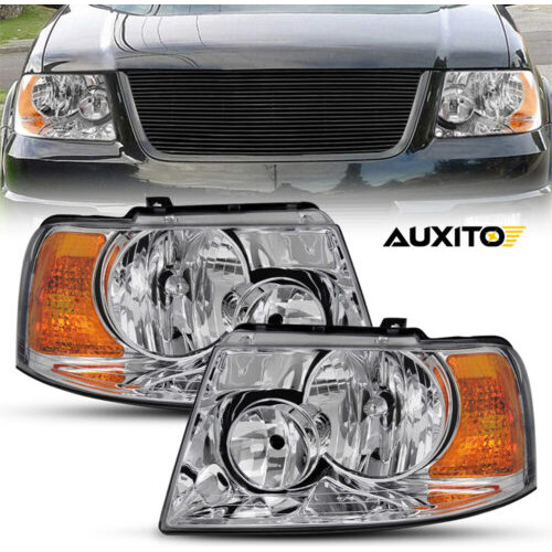 For 2003-2006 Ford Expedition Chrome Housing Amber Corne Aab