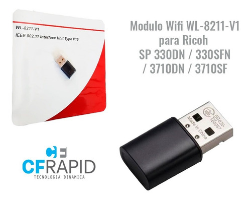 Imagen 2 de 7 de Modulo Wifi Usb 3710 Dongle Lan Wifi Ricoh Wl-8211-v1 Cuotas