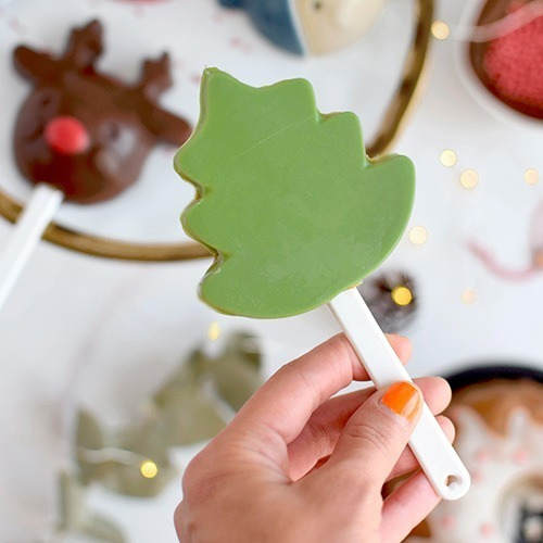Imagen 5 de 9 de Set De 2 Moldes Placas Pops Paletas Navideñas Parpen