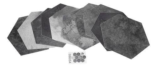 Pegatina De Suelo, 10 Piezas, Simulación, Patrón Hexagonal Ú