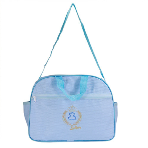 Bolsa Frasqueira Maternidade Mamãe E Bebê Média Azul Menino