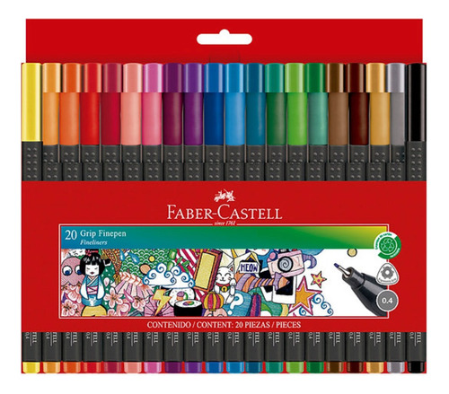 Micropunta Grip Fine Faber Castell X20 Unidades