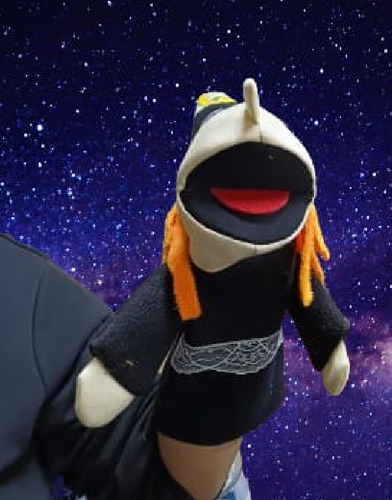 Títere De Mano Bocon Bruja Con Varilla Estilo Muppets