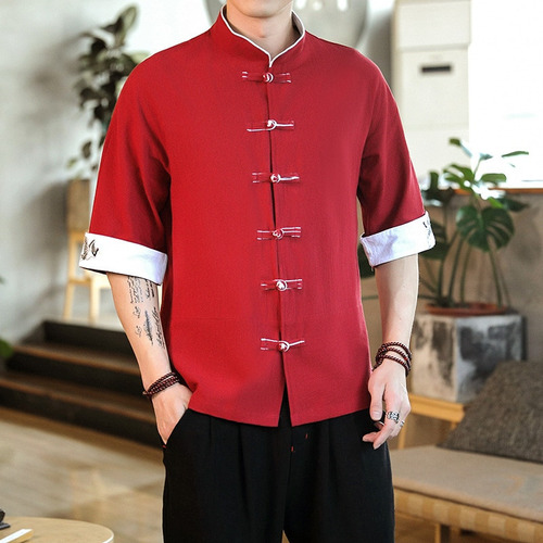 Traje Estilo Tang Asiático Hanfu Para Hombre, Abrigos Y Chaq