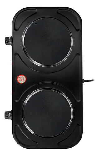 Anafe eléctrico - Winco W1041 220V color negro - 2 hornallas