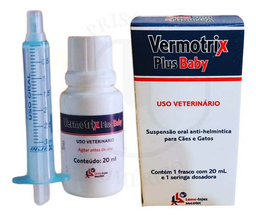 5 Un Vermífugo Para Filhotes - Vermotrix Plus Baby 20ml