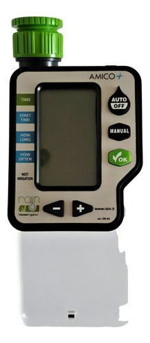 Controlador Programador Riego Canilla Digital Rain Italiano Color Blanco