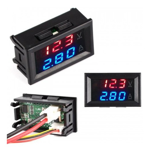 Voltímetro Y Amperímetro Digital Dc De 0-100vdc A 10a