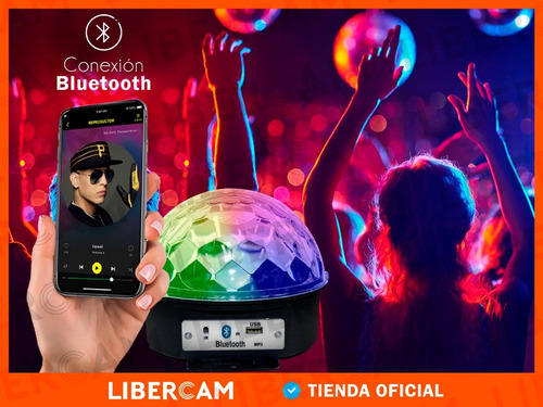 Bola Led Rgb Audioritmica Usb Luz Parlante Pendrive Cabezal