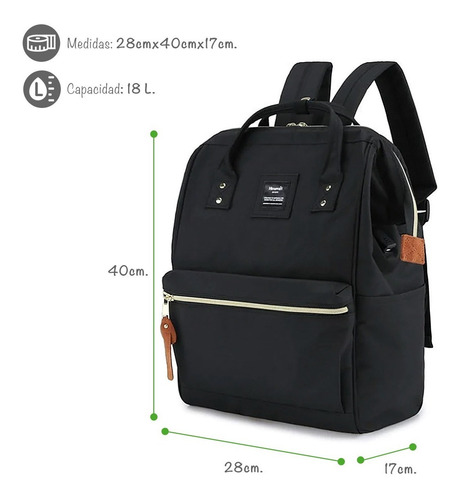 Imagen 2 de 10 de Mochila Himawari 9001 Usb.