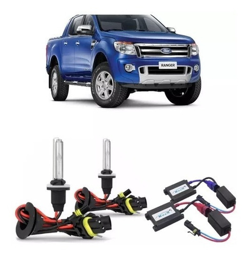 Kit Xenon 6k 8k (par) Farol Milha Hb4 Ford Ranger 2010/2012