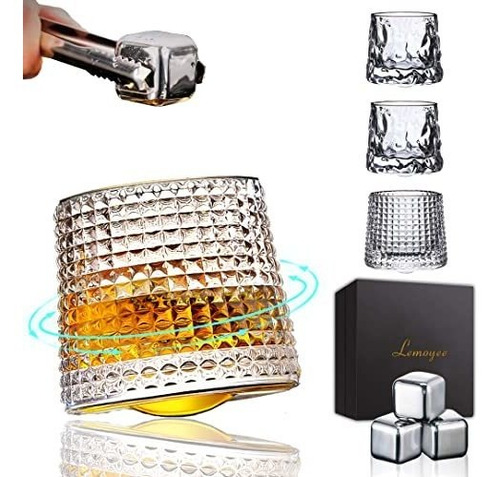 Juego De 4 Tazas De Cristal De Whisky Con Borde Dorado, 6 On