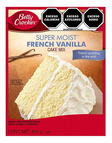 Harina Para Pastel Betty Crocker Vainilla Francesa 432g