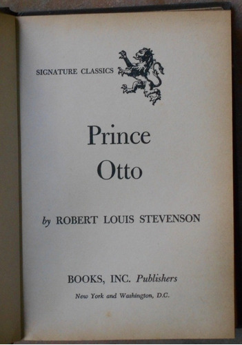 R. L. Stevenson En Inglés - Prince Otto