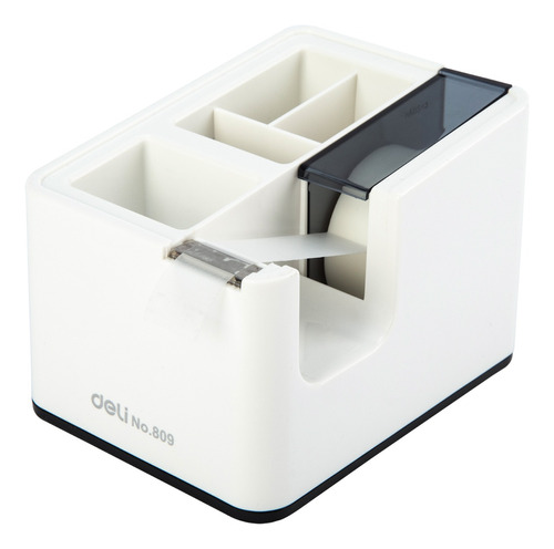 Dispensador De Cinta / Organizador Deli Color Blanco E809-bl