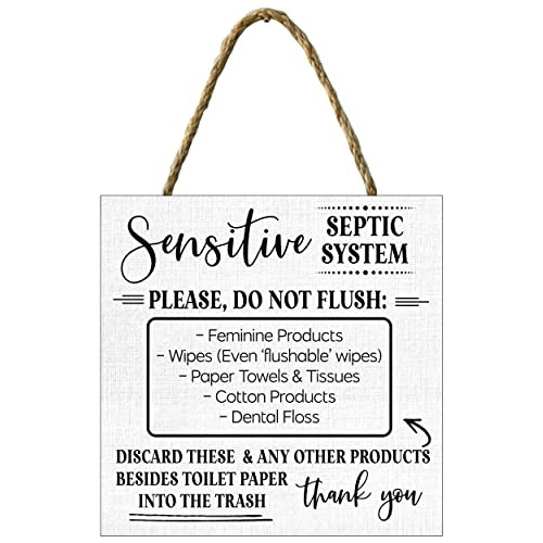 Sensitive Septic System Sign Great For Bathroom Sink Re...