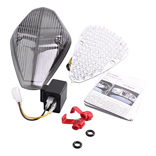 Lente De Humo Luz Trasera Led Integrada Motocicleta Vtx...