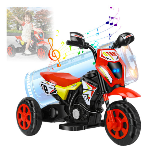 Moto Eléctrica Niños Montable Triciclo Motocicleta Con Músic