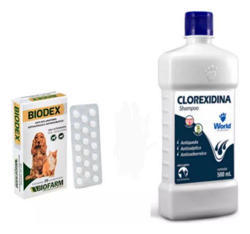 Biodex 20 Comprimidos + Shampoo Clorexidina 500 Ml