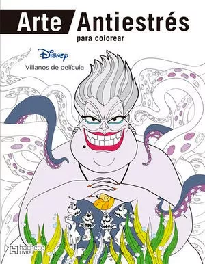 Libro Arte Antiestres Para Colorear. Disney Villano Original