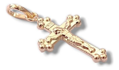 Dije Cristo Cruz Oro18k Lamiando Colgante Unisex Elegante