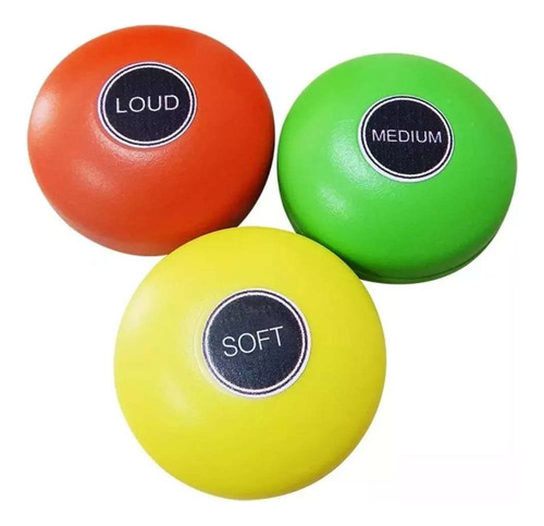 Kit Ganzá Disk Egg Shaker Loud, Medium, Soft Liverpool 3 Un.