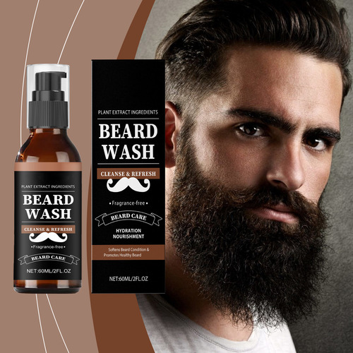 Un Limpiador Para El Cuidado De La Barba Para Hombres, Suave