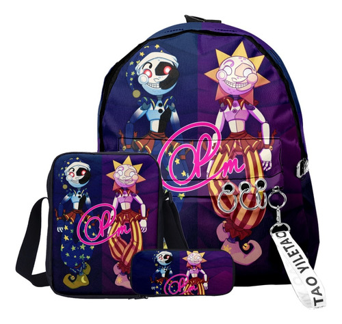 Sundrop Fnaf 3d Mochila Conjunto De Tres Piezas