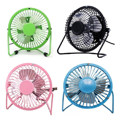 Mini Ventilador Personal Usb De Metal Pc Escritorio Laptop