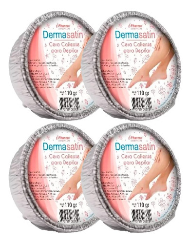 Kit De 4 Ceras Depiladoras Calientes Dermasatín 110 Gr