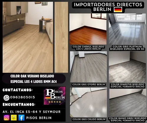 Piso Flotante Aleman Ac4 De 8mm