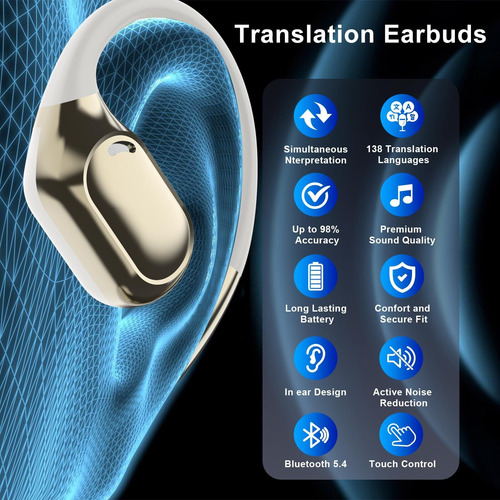 Auriculares Con Traductor De Idiomas Con Ia Para 144 Idiomas