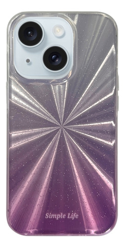 Funda Morada Con Estampado De Fuegos Artificiales Para Iphon