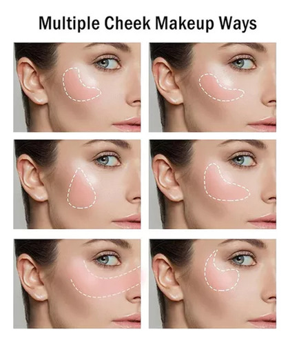 Blusher De Almofada De Maquiagem Com Veludo De Longa Duração