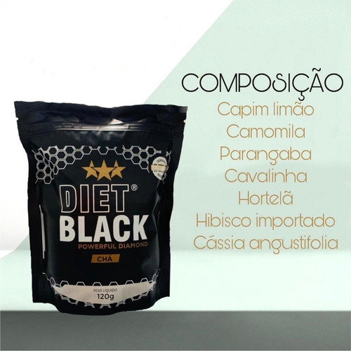 3 Chá Diet Black Powerful Diamond Original