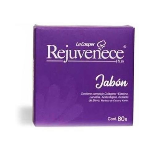 Jabon Rejuvenece Plus Con Colágeno, Elastina Antiedad 80gr