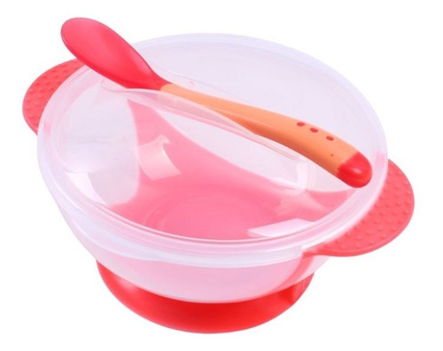 Bowl Antideslizante Para Bebe Tazón + Cuchara Detecta Calor