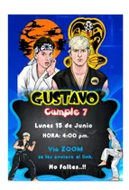 Comprar Invitación Editable En Powerpoint De Cobra Kai
