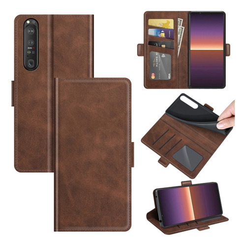 Para Sony Xperia 1 Iii Horizontal Flip Leather Tpu