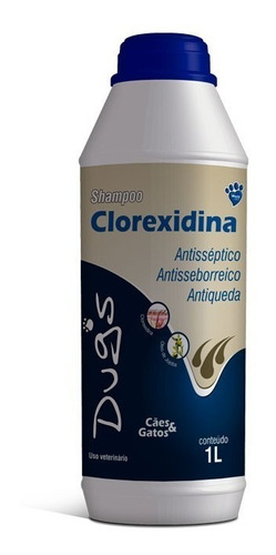 Shampoo Clorexidina Anti Seborreia Septico Queda Cães 1 L