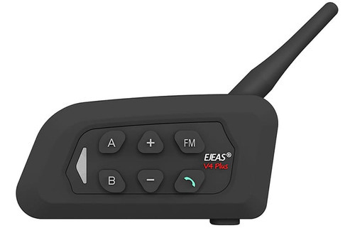 Intercomunicador Ejeas V4 Plus con radio Bluetooth para casco de moto