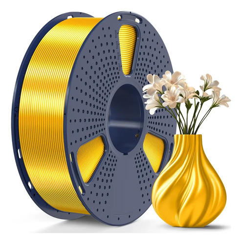 Filamento 3d Sunlu Printer Filament Pla +silk De 1.75mm 1kg Dourado