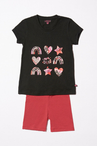 Pijama Minipromesse Nena Remera Y Biker 20055 Verano