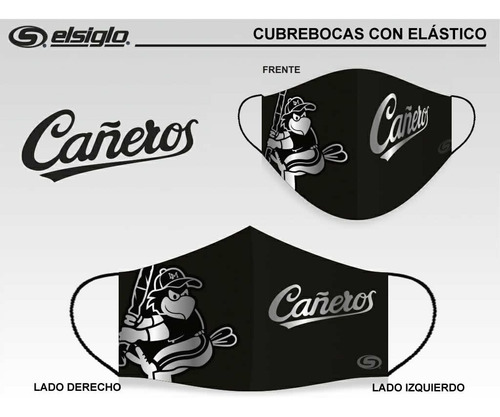 Paquete 5 Cubrebocas Cañeros Elástico